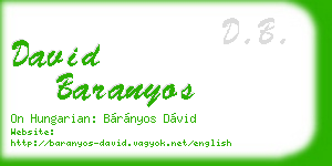 david baranyos business card